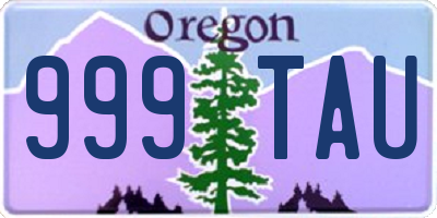 OR license plate 999TAU