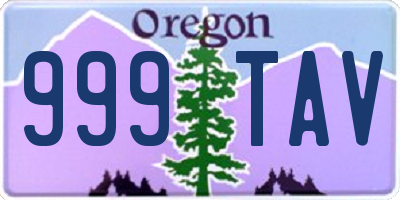 OR license plate 999TAV