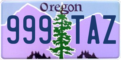 OR license plate 999TAZ