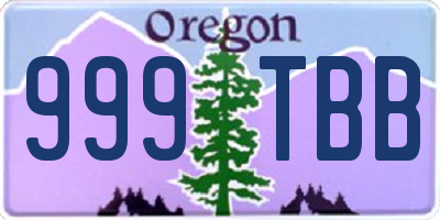 OR license plate 999TBB