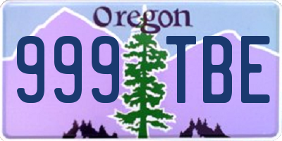 OR license plate 999TBE