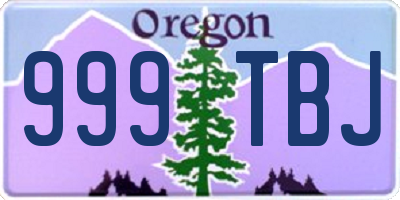 OR license plate 999TBJ