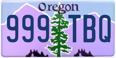 OR license plate 999TBQ