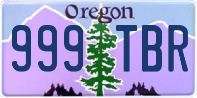 OR license plate 999TBR