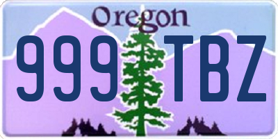 OR license plate 999TBZ
