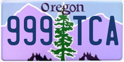 OR license plate 999TCA