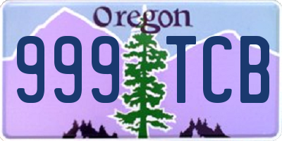 OR license plate 999TCB