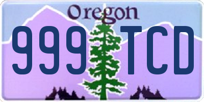 OR license plate 999TCD