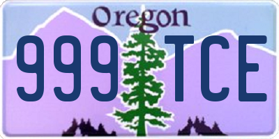 OR license plate 999TCE