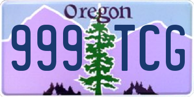 OR license plate 999TCG