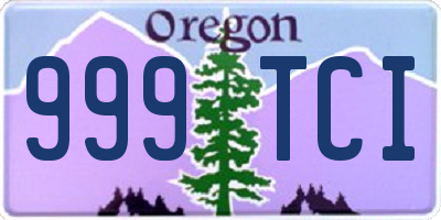 OR license plate 999TCI