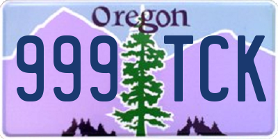 OR license plate 999TCK