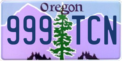 OR license plate 999TCN