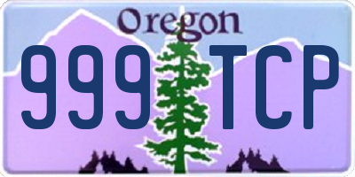 OR license plate 999TCP