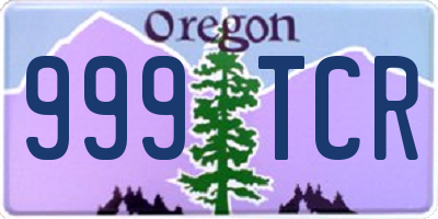 OR license plate 999TCR