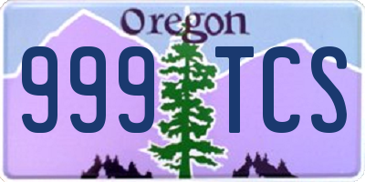 OR license plate 999TCS