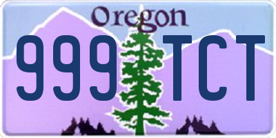 OR license plate 999TCT