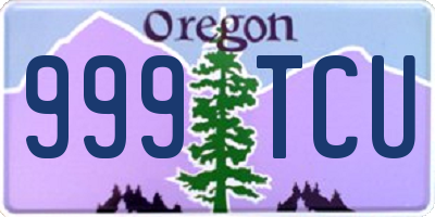 OR license plate 999TCU