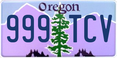 OR license plate 999TCV