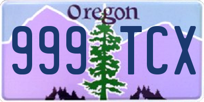 OR license plate 999TCX