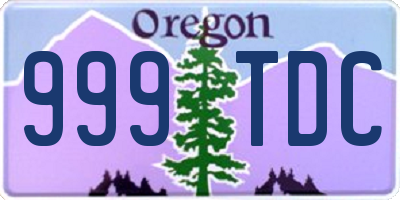 OR license plate 999TDC