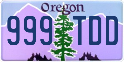 OR license plate 999TDD