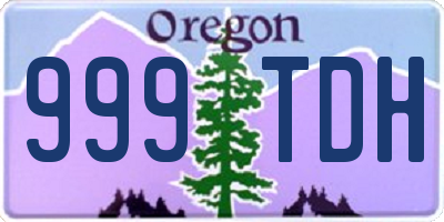 OR license plate 999TDH