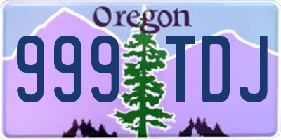 OR license plate 999TDJ