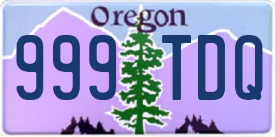 OR license plate 999TDQ