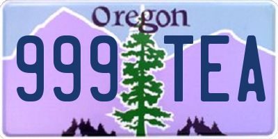 OR license plate 999TEA