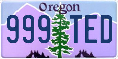 OR license plate 999TED