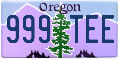 OR license plate 999TEE