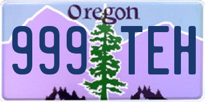 OR license plate 999TEH