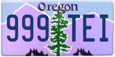 OR license plate 999TEI