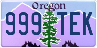 OR license plate 999TEK