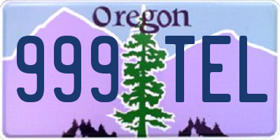 OR license plate 999TEL