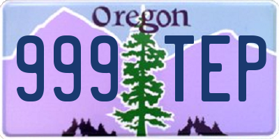 OR license plate 999TEP
