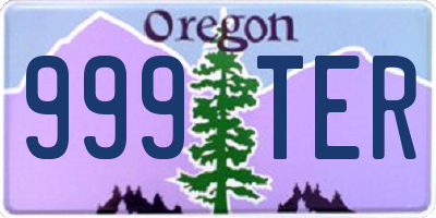 OR license plate 999TER