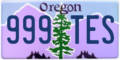 OR license plate 999TES