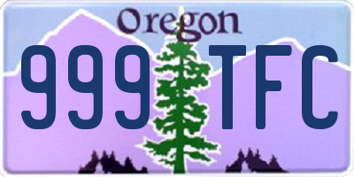 OR license plate 999TFC