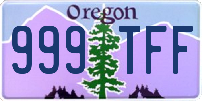 OR license plate 999TFF