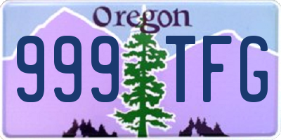 OR license plate 999TFG