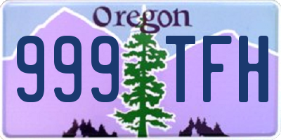 OR license plate 999TFH