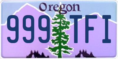 OR license plate 999TFI