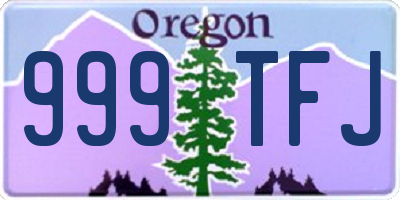 OR license plate 999TFJ