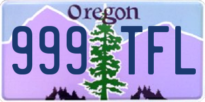 OR license plate 999TFL