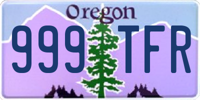 OR license plate 999TFR