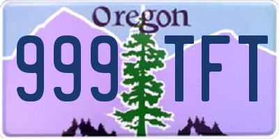 OR license plate 999TFT