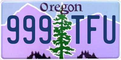 OR license plate 999TFU