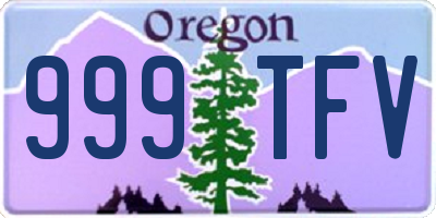 OR license plate 999TFV